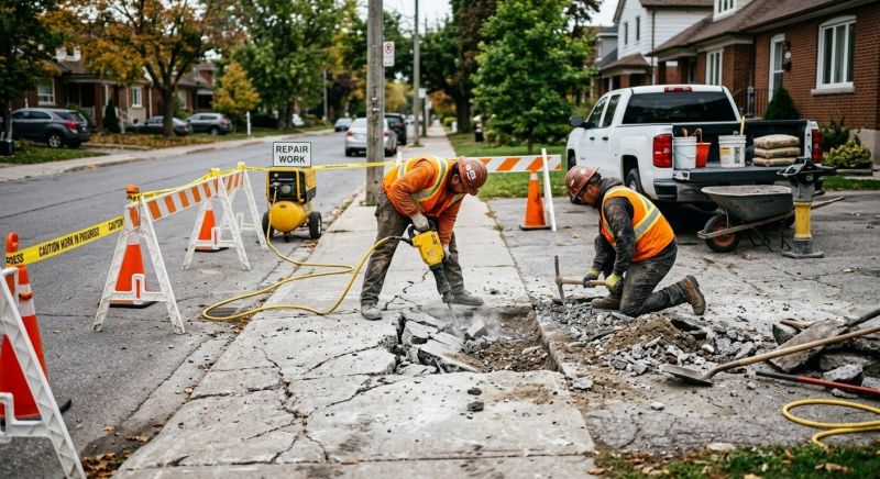 Concrete Sidewalk Installation